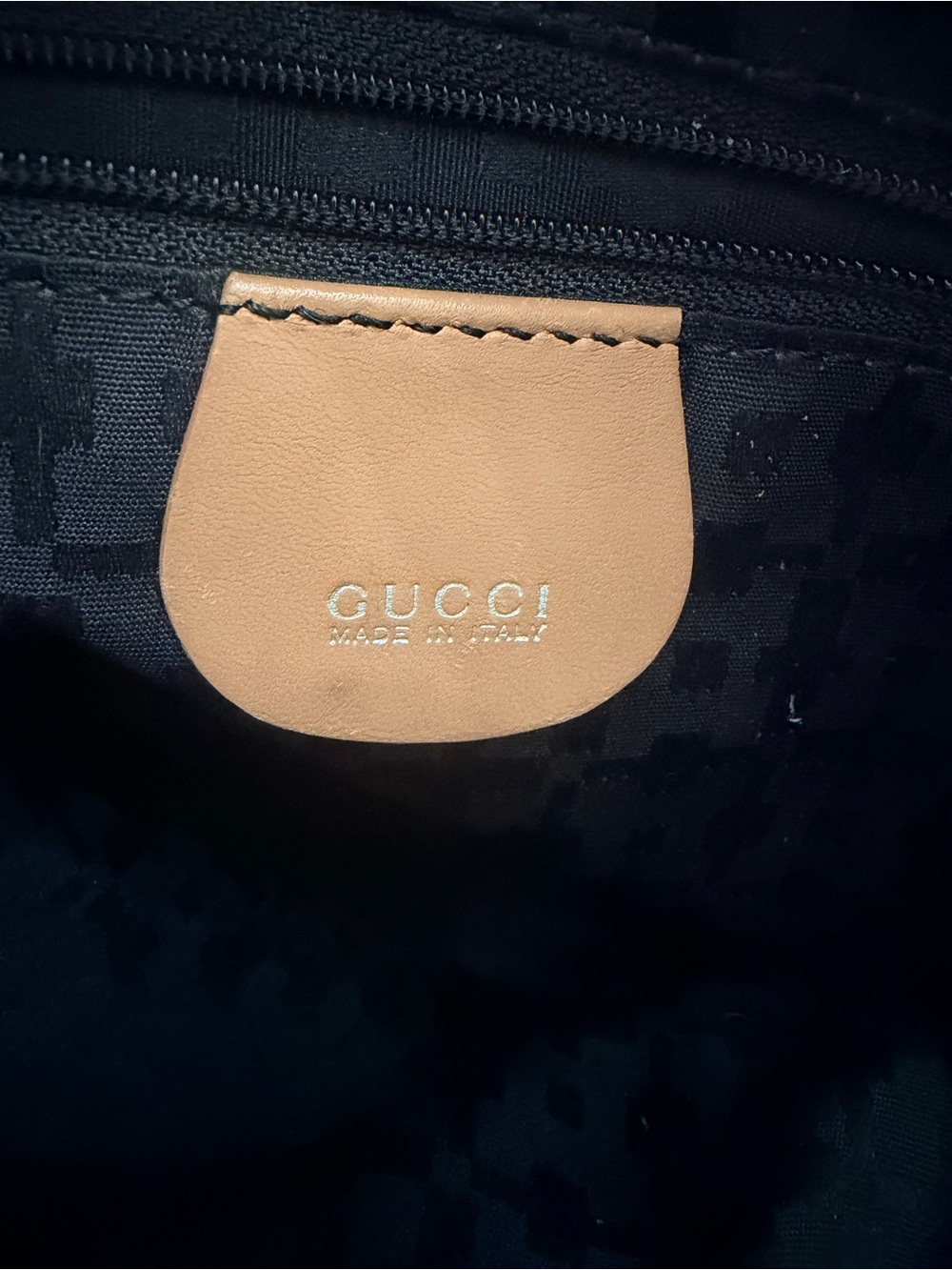 Gucci Suede and Tan Leather Shoulder Bag with Bamboo Handle - Picture 9 of 11